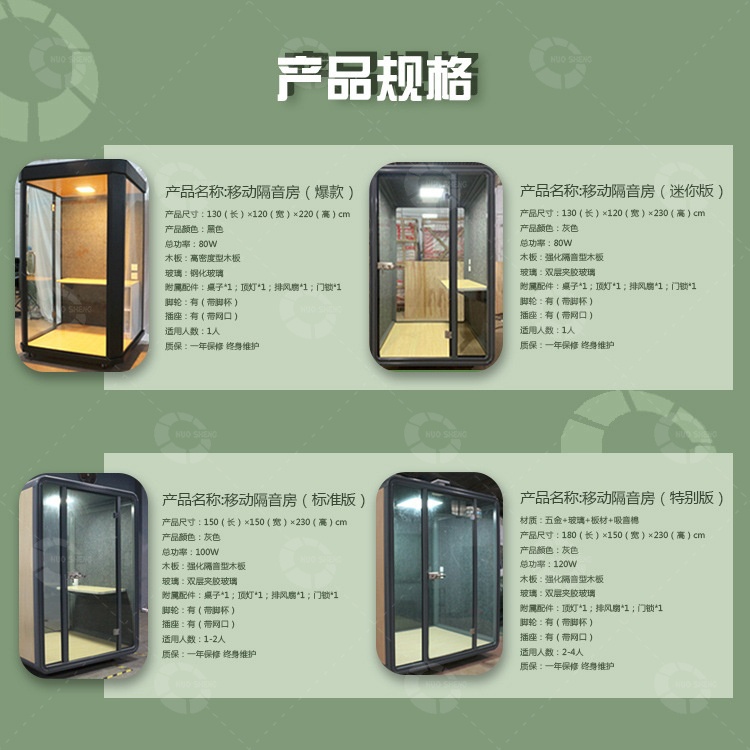 移動(dòng)隔音房產(chǎn)品規(guī)格 移動(dòng)隔音房產(chǎn)品規(guī)格